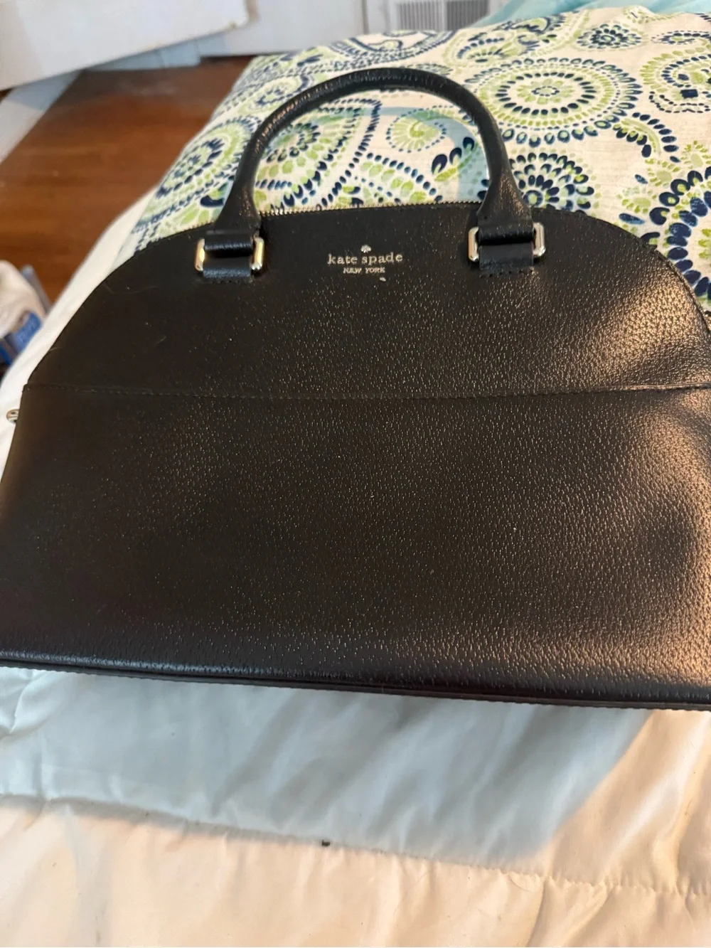 kate spade Black Pebbled Dome Satchel